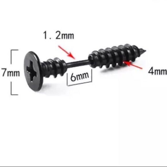 Purple Screw Earrings - Picture 5 of 5